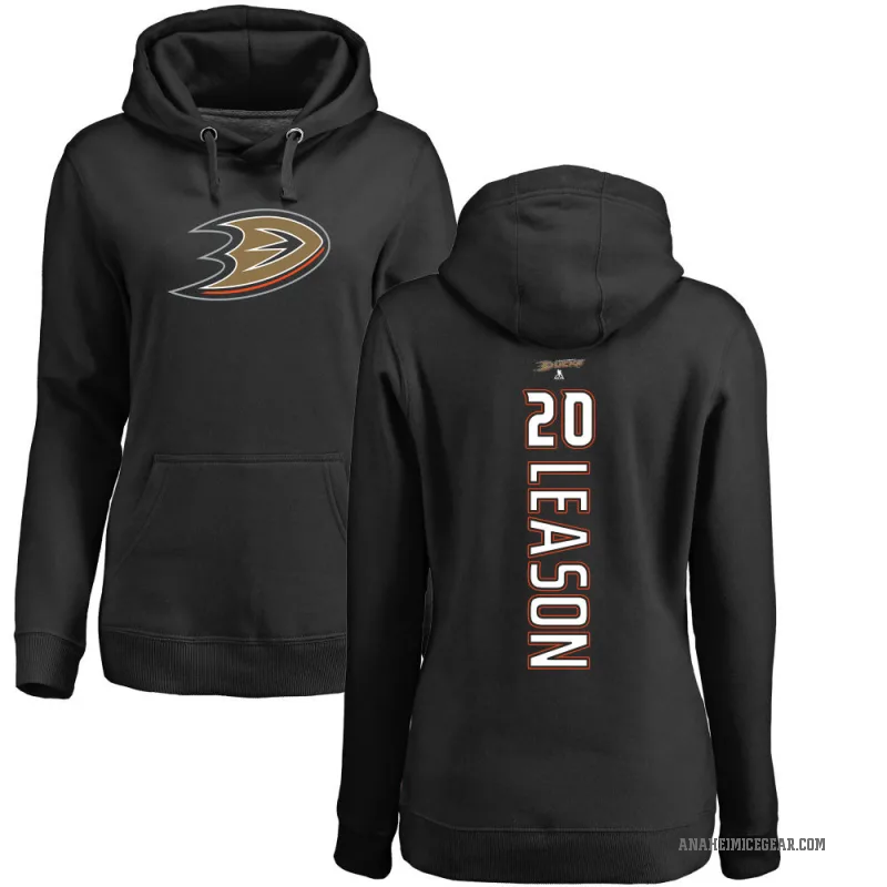 Brett Leason Women's Black Anaheim Ducks Branded Backer Pullover Hoodie