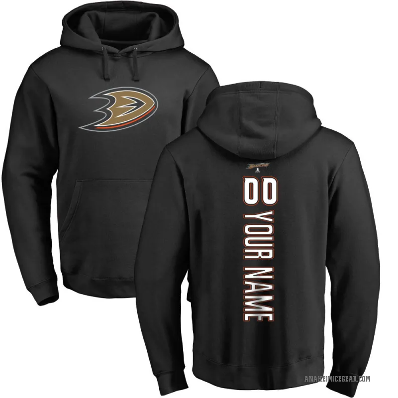 Custom Men's Black Anaheim Ducks Branded Backer Pullover Hoodie