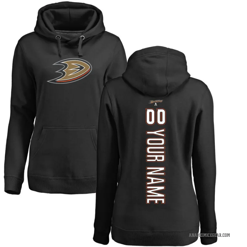 Custom Women's Black Anaheim Ducks Branded Backer Pullover Hoodie