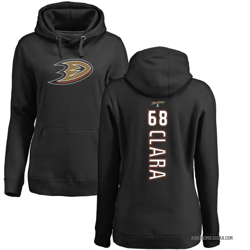 Damian Clara Women's Black Anaheim Ducks Branded Backer Pullover Hoodie