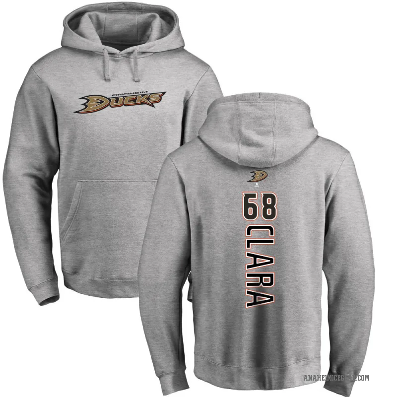 Damian Clara Youth Anaheim Ducks Branded Ash Backer Pullover Hoodie