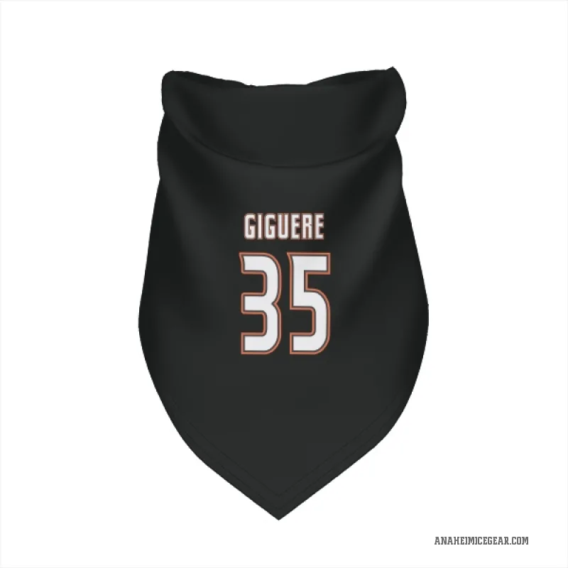 Jean-Sebastien Giguere  Black Anaheim Ducks  Cat & Dog Pet Bandana