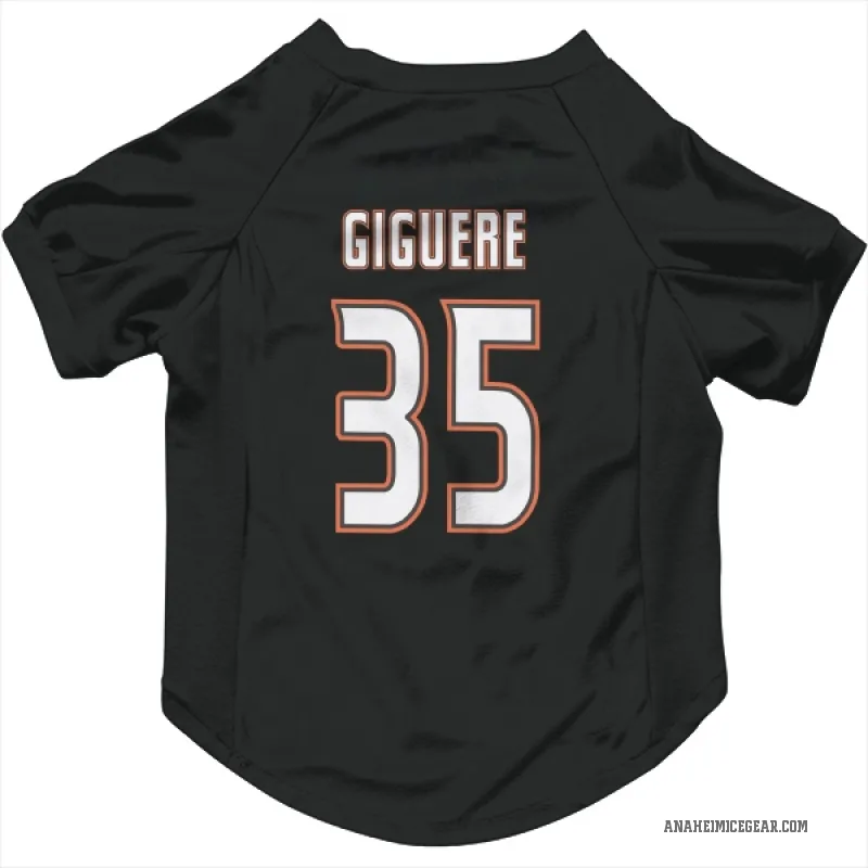 Jean-Sebastien Giguere  Black Anaheim Ducks  Cat & Dog Pet Jersey