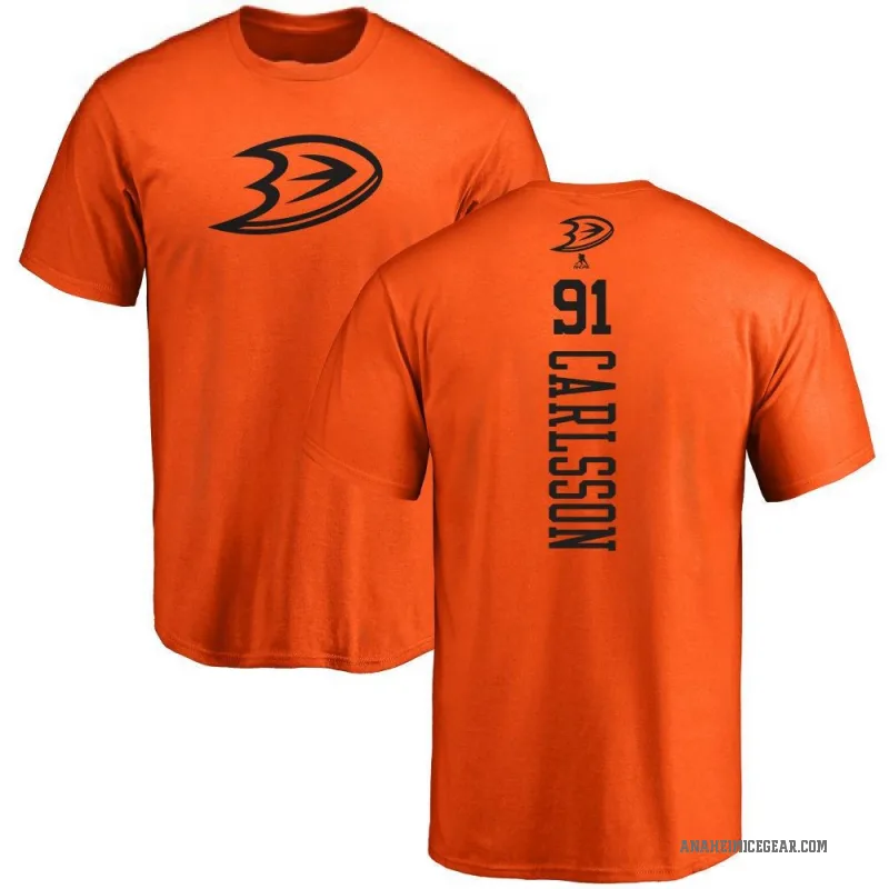 Leo Carlsson Men's Orange Anaheim Ducks One Color Backer T-Shirt -