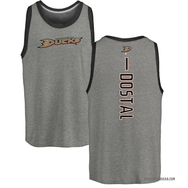 Lukas Dostal Men's Ash Anaheim Ducks Backer Tank Top -