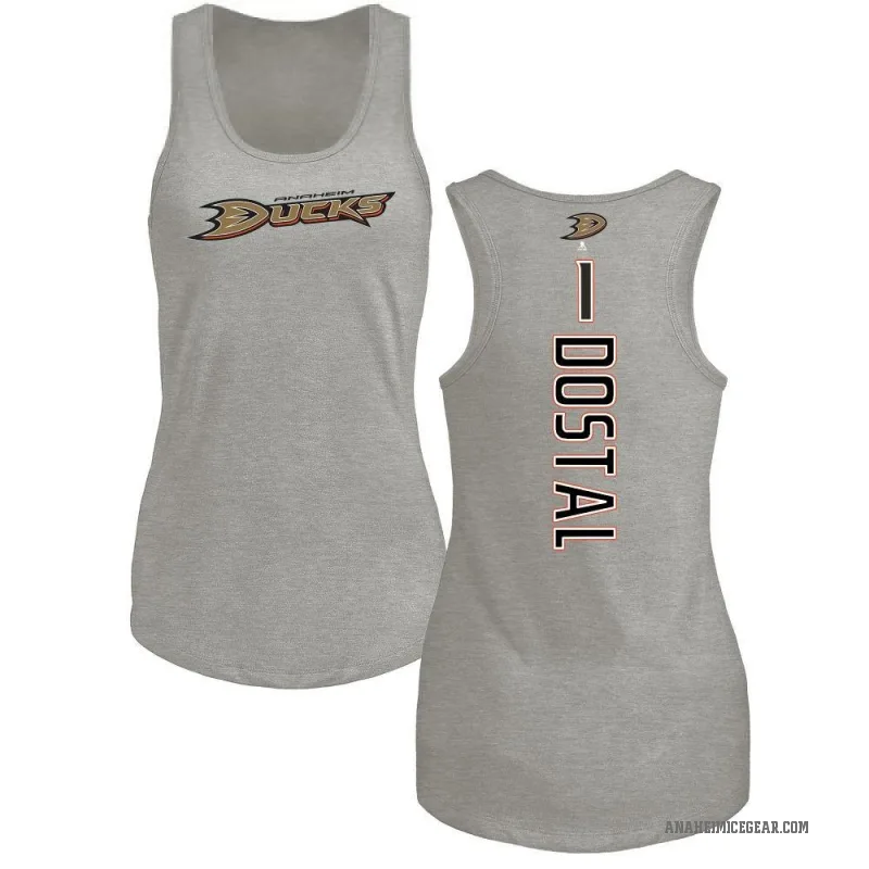 Lukas Dostal Women's Ash Anaheim Ducks Backer Tank Top -