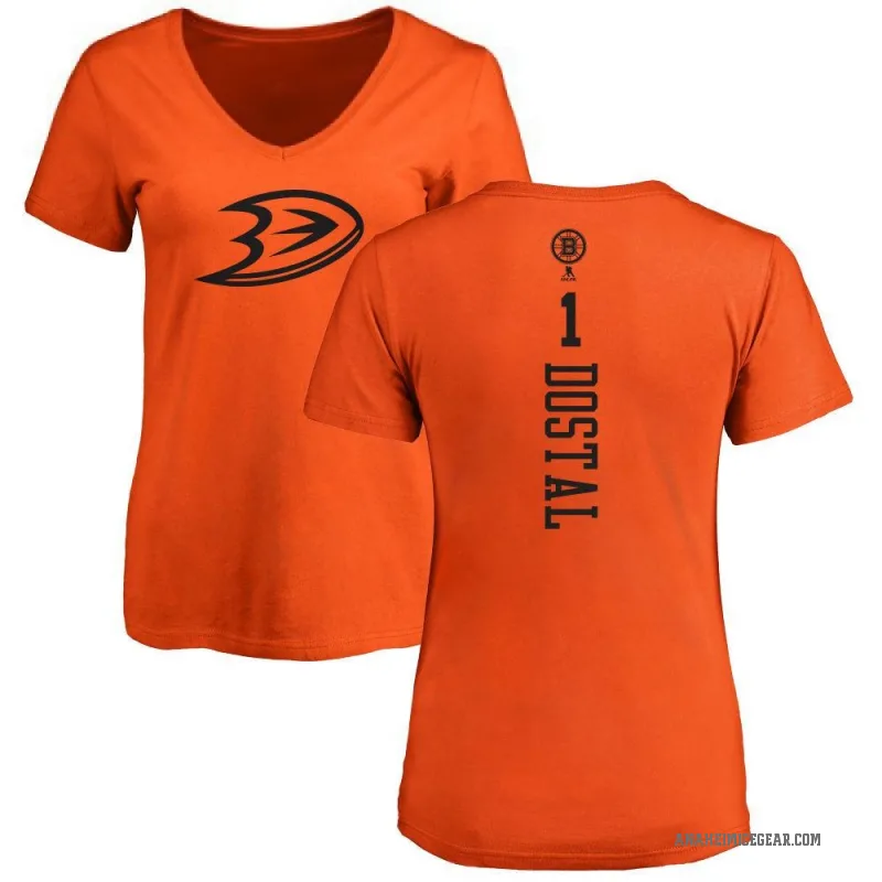 Lukas Dostal Women's Orange Anaheim Ducks One Color Backer T-Shirt -