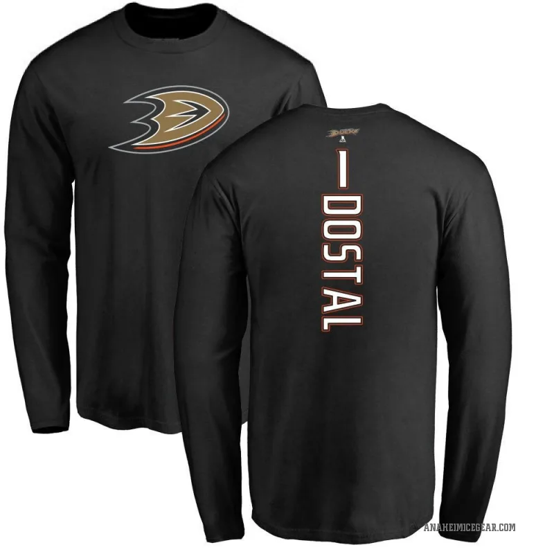 Lukas Dostal Youth Black Anaheim Ducks Backer Long Sleeve T-Shirt -