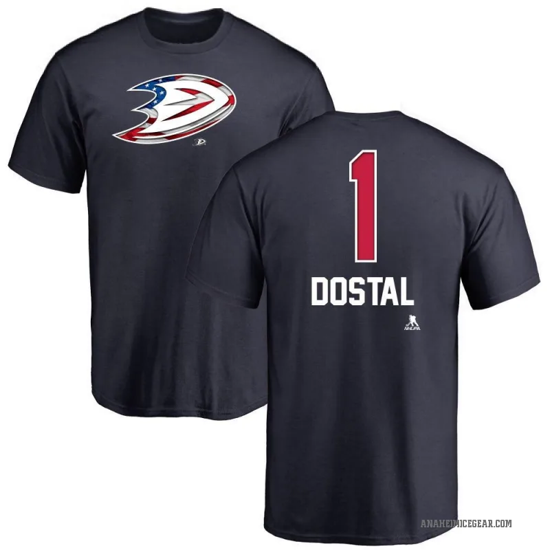 Lukas Dostal Youth Navy Anaheim Ducks Name and Number Banner Wave T-Shirt -