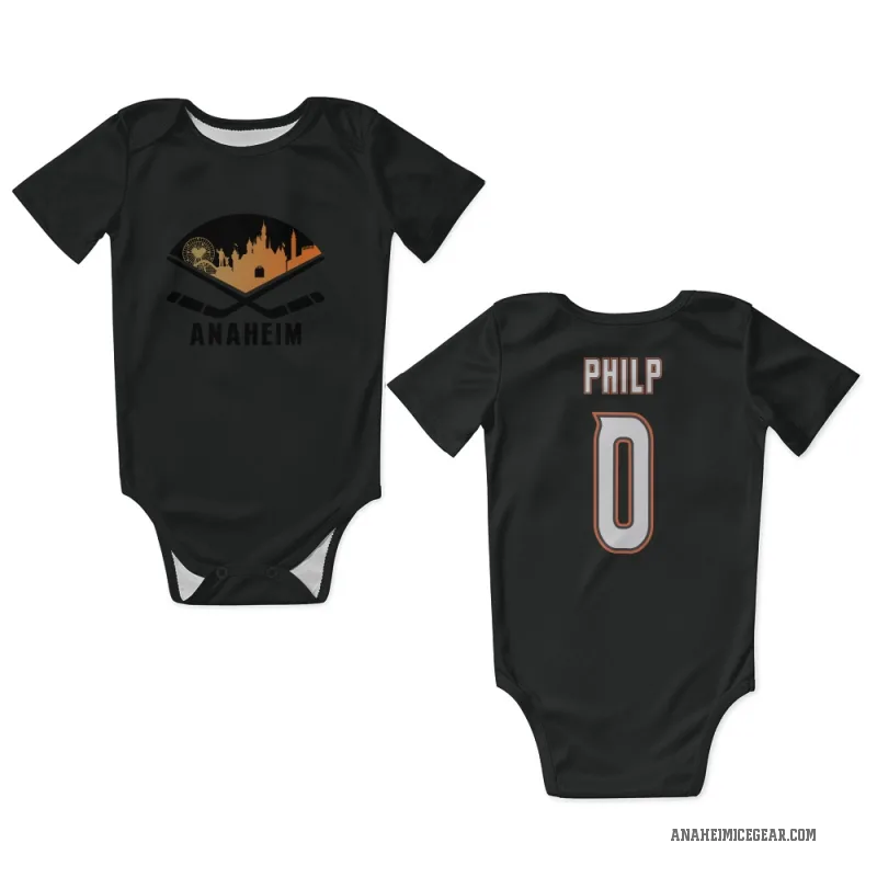 Noah Philp  Black Anaheim Ducks  Newborn & Infant Bodysuit