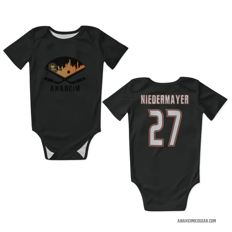 Scott Niedermayer  Black Anaheim Ducks  Newborn & Infant Bodysuit